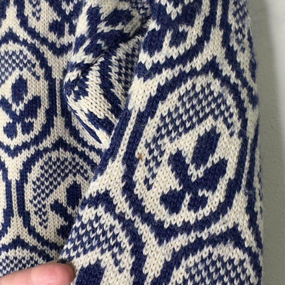 Vintage Norwegian Wool Fair Isle Cardigan - Picture 8 of 10